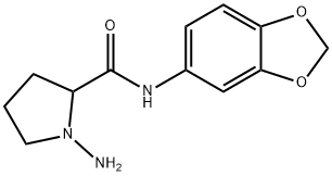 2-Pyrrolidinecarboxamide,1-amino-N-1,3-benzodioxol-5-yl-(9CI) 구조식 이미지