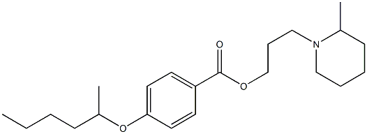 3-(2-Methylpiperidino)propyl=p-(1-methylpentyl)oxybenzoate 구조식 이미지