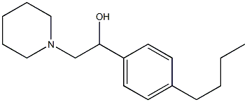 4-부틸-α-(피페리디노메틸)벤질알코올 구조식 이미지