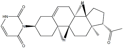 3-(20-Oxopregn-5-en-3α-yl)-2,4(1H,3H)-pyrimidinedione Structure