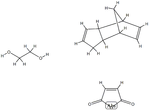 2,5-Furandione,1,2-에탄디올및3a,4,7,7a-tetrahydro-4,7-methano-1H-indene이있는중합체 구조식 이미지