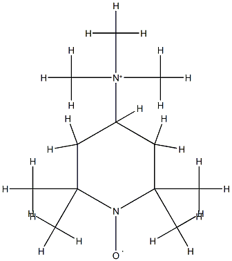 4-(N,N,N-trimethylamino)-2,2,6,6-tetramethylpiperidine-1-oxyl 구조식 이미지