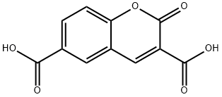 2-Oxo-α-chromene-3,6-dicarboxylic acid 구조식 이미지