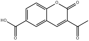 3-아세틸-2-옥소-α-크로멘-6-카르복실산 구조식 이미지