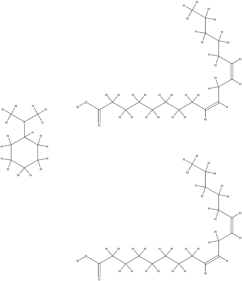 (9Z,12Z)-octadeca-9,12-dienoic acid, dimer, compound with N,N-dimethylcyclohexylamine (1:1) Structure