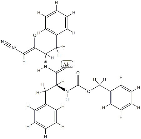 benzyloxycarbonylphenylalanylphenylalanine diazomethyl ketone 구조식 이미지