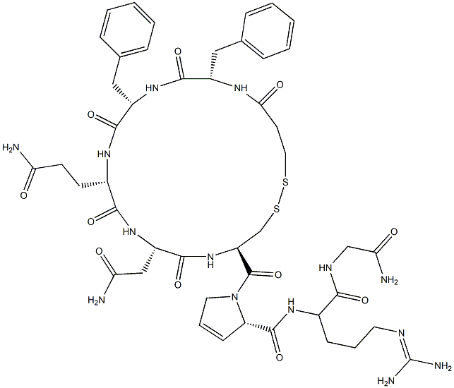 vasopressin, 1-deamino-2-Phe-7-(3,4-dehydro)Pro-8-Arg- 구조식 이미지