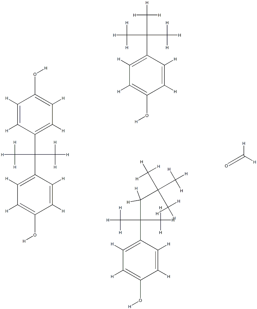 Formaldehyde, polymer with 4-(1,1-dimethylethyl)phenol, 4,4'-(1-methylethylidene)bis[phenol] and 4-(1,1,3,3-tetramethylbutyl)phenol Structure