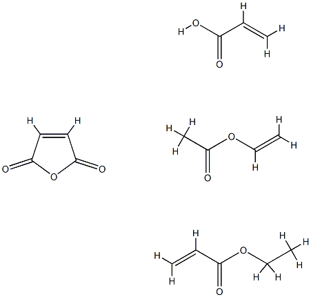 2-Propenoic acid, polymer with ethenyl acetate, ethyl 2-propenoate and 2,5-furandione Structure