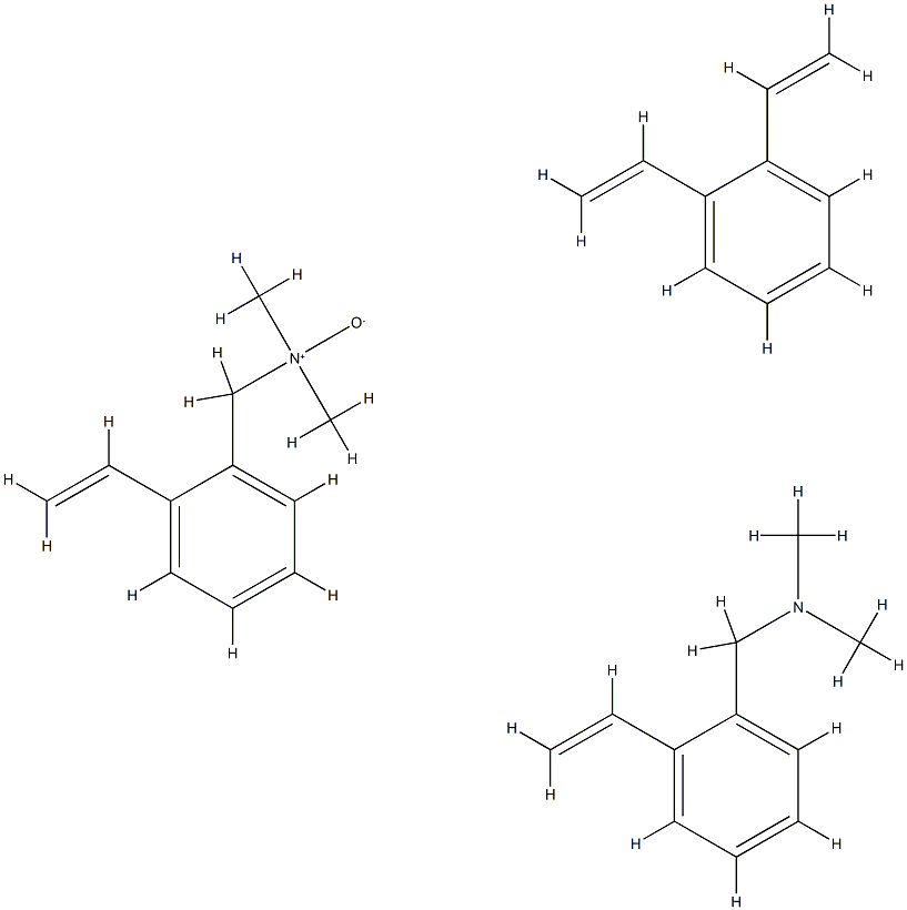Benzenemethanamine, ar-ethenyl-N,N-dimethyl-, polymer with diethenylbenzene and ar-ethenyl-N,N-dimethylbenzenemethanamine N-oxide Structure