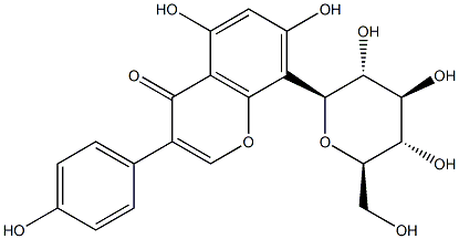 genistein-8-c-glucoside 구조식 이미지