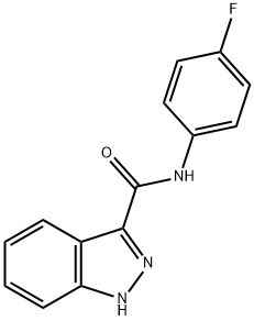 1H-인다졸-3-카르복스아미드,N-(4-플루오로페닐)-(9CI) 구조식 이미지