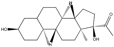 3α,17-Dihydroxy-5ξ-pregnan-20-one Structure