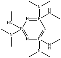 N2,N2,N2,N4,N4,N4,N6,N6,N6-nonamethyl-1,3,5-triaza-2$l^{5},4$l^{5},6$l ^{5}-triphosphacyclohexa-1,3,5-triene-2,2,4,4,6,6-hexamine 구조식 이미지