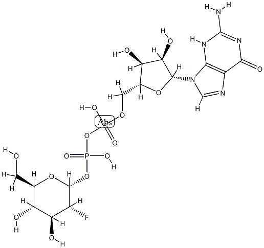 guanosine diphosphate 2-deoxy-2-fluoromannose ester 구조식 이미지