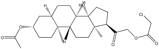 (14β,17R)-3β,14,21-Trihydroxy-5β-pregnan-20-one 3-acetate 21-chloroacetate 구조식 이미지