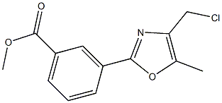 METHYL 3-(4-(CHLOROMETHYL)-5-METHYLOXAZOL-2-YL)BENZOATE Structure