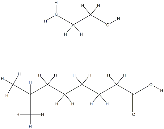isononanoic acid, compound with 2-aminoethanol (1:1) Structure