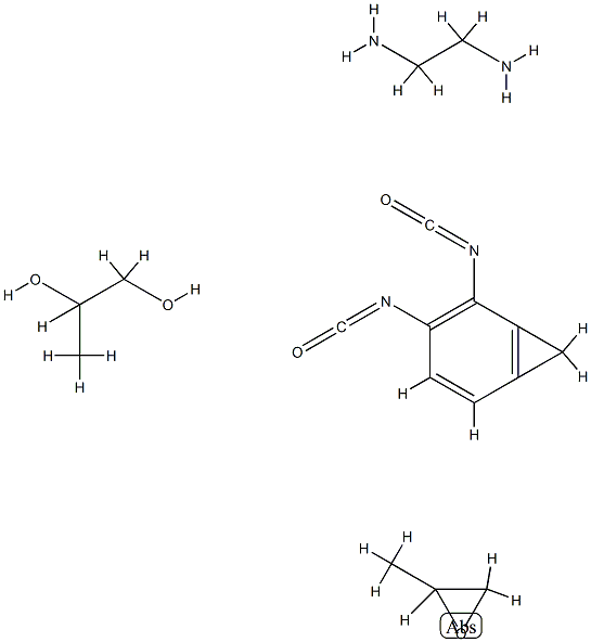 Isocyanic acid, polymethylenepolyphenylene ester, polymer with 1,2-ethanediamine, methyloxirane and 1,2-propanediol 구조식 이미지