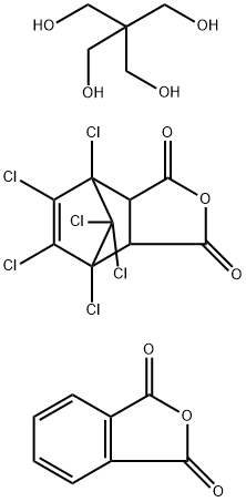 4,7-Methanoisobenzofuran-1,3-dione, 4,5,6,7,8,8-hexachloro-3a,4,7,7a-tetrahydro-, polymer with 2,2-bis(hydroxymethyl)-1,3-propanediol and 1,3-isobenzofurandione Structure