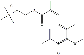 Ethanaminium,N,N,N-trimethyl-2-[(2-methyl-1-oxo-2-propenyl)oxy]-,chloride,polymer with ethyl 2-methyl-2-propenoate and methyl 2-methyl-2-propenoate Structure