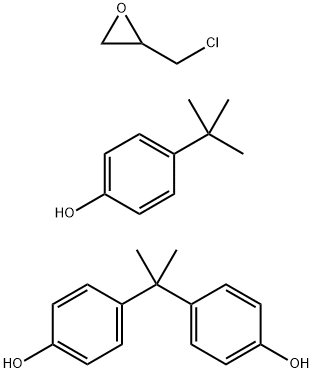 Phenol, 4-(1,1-dimethylethyl)-, polymer with (chloromethyl)oxirane and 4,4-(1-methylethylidene)bisphenol Structure