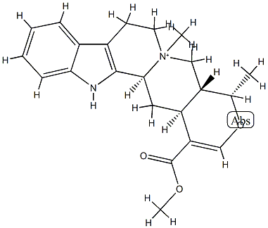 16,17-Didehydro-16-(methoxycarbonyl)-4,19α-dimethyl-18-oxayohimban-4-ium 구조식 이미지