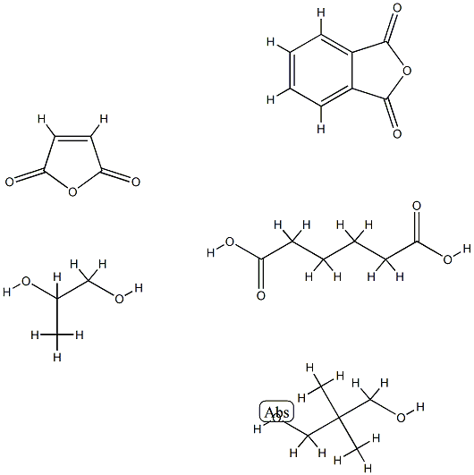 Hexanedioic acid, polymer with 2,2-dimethyl-1,3-propanediol, 2,5-furandione, 1,3-isobenzofurandione and 1,2-propanediol Structure