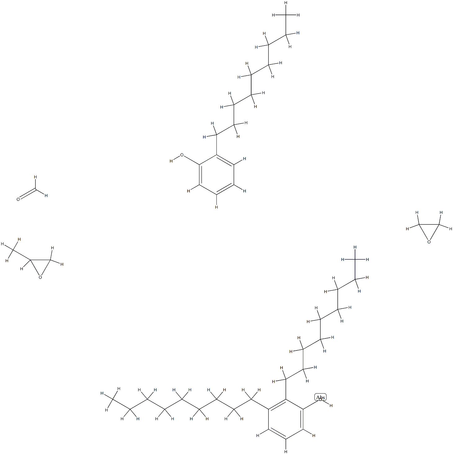 포름알데히드,디노닐페놀,메틸옥시란,노닐페놀및옥시란중합체 구조식 이미지