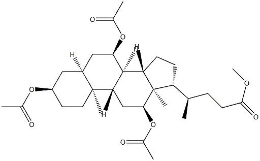 3α,7α,12α-Triacetoxy-5β-cholan-24-oic acid methyl ester 구조식 이미지