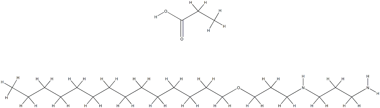 propionic acid, compound with N-[3-(tetradecyloxy)propyl]propane-1,3-diamine Structure