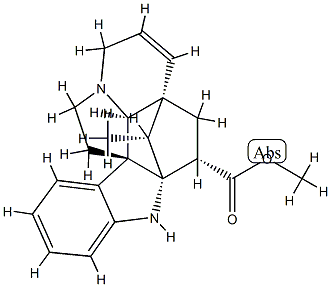 (3α,5α,12β,19α,20R)-6,7-Didehydro-2α,20-cycloaspidospermidine-3-carboxylic acid methyl ester Structure