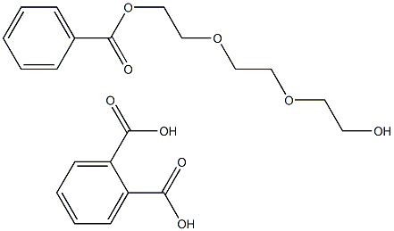 1,2-Benzenedicarboxylic acid, polymer with 2,2-1,2-ethanediylbis(oxy)bisethanol, benzoate Structure