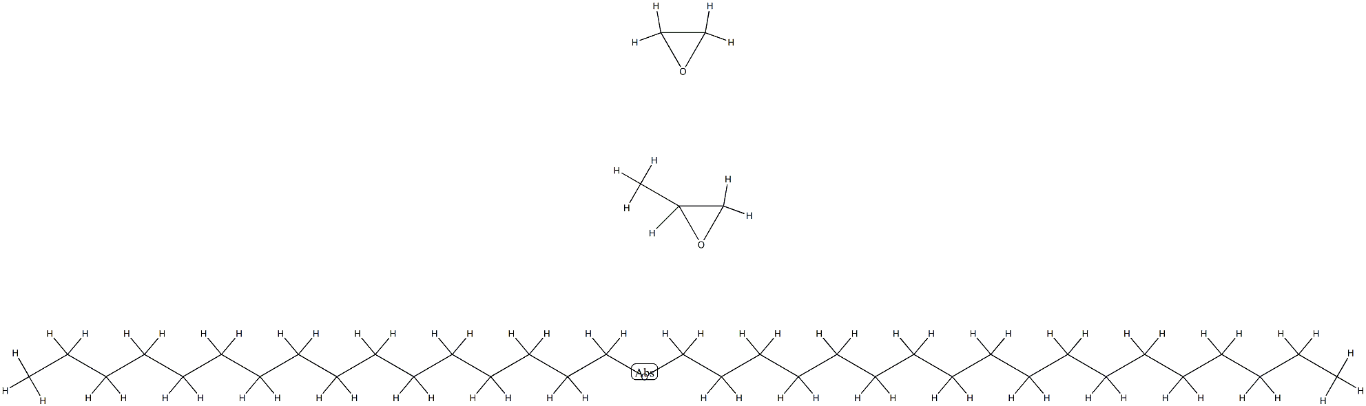 Oxirane, methyl-, polymer with oxirane, hexadecyl octadecyl ether Structure
