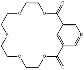 3,6,12,15-tetraoxa-9-thia-19-azabicyclo[15.3.1]henicosa-18,20,22-trien e-2,16-dione 구조식 이미지