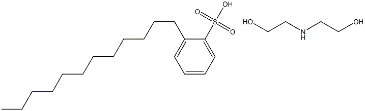 Benzenesulfonic acid, dodecyl-, reaction products with diethanolamine Structure