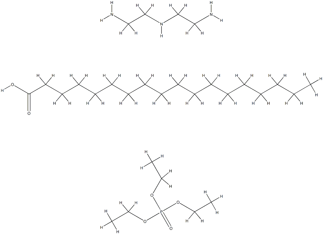Octadecanoic acid, reaction products with diethylenetriamine and triethyl phosphate Structure