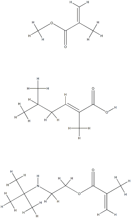 2-Propenoic acid, 2-methyl-, 2-[(1,1-dimethylethyl)amino]ethyl ester, polymer with methyl 2-methyl-2-propenoate and 2-methylpropyl 2-methyl-2-propenoate Structure
