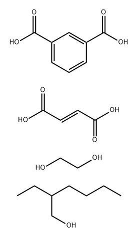 1,3-Benzenedicarboxylic acid, polymer with (2E)-2-butenedioic acid and 1,2-ethanediol, 2-ethylhexyl ester 구조식 이미지