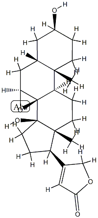 7β,8-Epoxy-3β,14-dihydroxy-5β-card-20(22)-enolide Structure