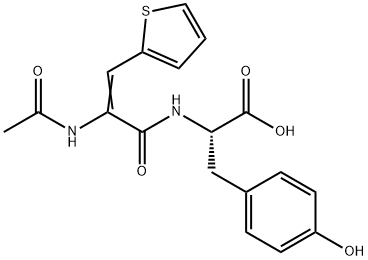 acetyldehydro-3-(2-thienyl)alanyltyrosine 구조식 이미지