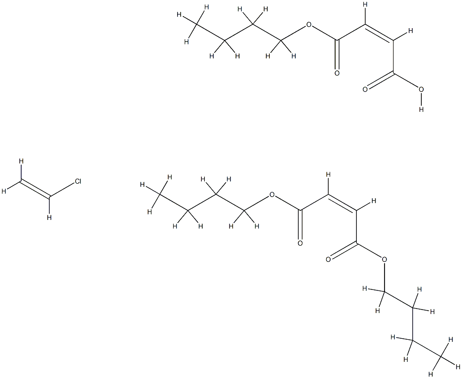 2-Butenedioic acid (2Z)-, dibutyl ester, polymer with butyl hydrogen (2Z)-2-butenedioate and chloroethene 구조식 이미지