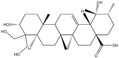 3α,19,23,24-테트라하이드록시르-12-엔-28-오산 구조식 이미지