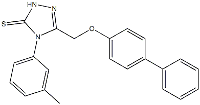 s-Triazole-2-thiol, 5-(4-biphenoxymethyl)-1-(m-tolyl)- Structure