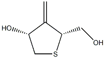 L-threo-Pentitol, 1,3,4-trideoxy-1,4-epithio-3-methylene- (9CI) 구조식 이미지