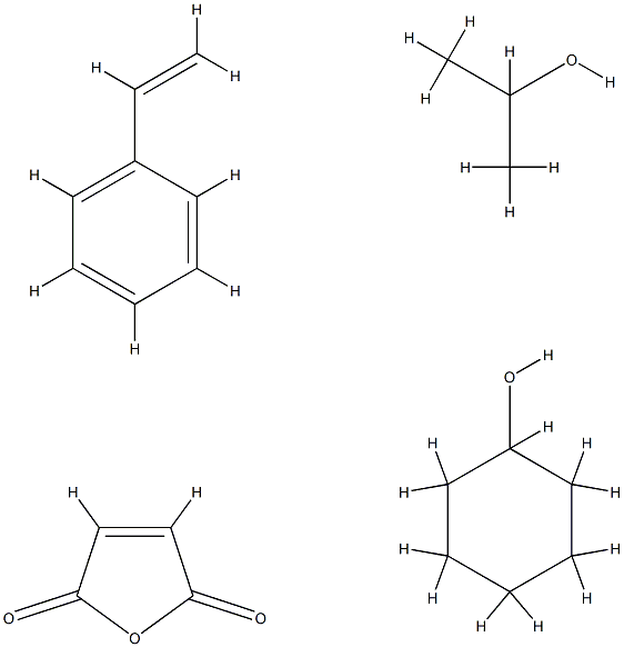 2,5-Furandione, polymer with ethenylbenzene, cyclohexyl 1-methylethyl ester 구조식 이미지
