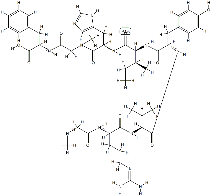 angiotensin II, Sar(1,7)- Structure