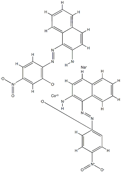 sodium bis[2-[(2-amino-1-naphthyl)azo]-5-nitrophenolato(2-)]cobaltate(1-) Structure