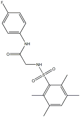 N-(4-fluorophenyl)-2-{[(2,3,5,6-tetramethylphenyl)sulfonyl]amino}acetamide Structure