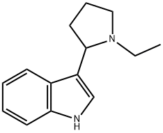 1H-Indole,3-(1-ethyl-2-pyrrolidinyl)-(9CI) 구조식 이미지